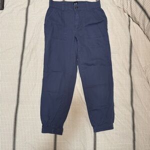 GAP Blue Ankle Cropped Pants Relaxed Fit